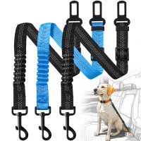 Dog Seat Belt for Car,3 Pack Dog Car Harness,Thicker Nylon Retractable Dog Car Seat Belts, Anti-Tangle and Adjustable Dog Seat Belt for Travel, Pet Seat Belt,Fits Small,Medium Dogs & Cars