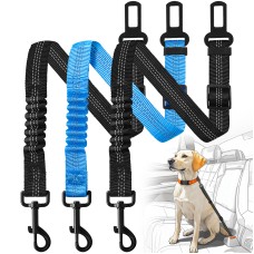 Dog Seat Belt for Car,3 Pack Dog Car Harness,Thicker Nylon Retractable Dog Car Seat Belts, Anti-Tangle and Adjustable Dog Seat Belt for Travel, Pet Seat Belt,Fits Small,Medium Dogs & Cars