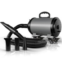 Car Dryer Air Blower, Car Dryer with 2-Speed Adjustable Airflow, Car Blower for Drying with 16 ft Flexible Hose, Detailing Air Blower with 140°F High-Heat for Car Motorcycle and Pet Dryer Blower